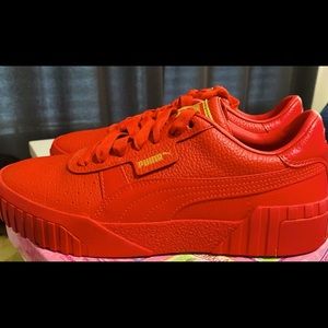 Red Puma sneakers